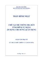 Chế tạo hệ thống bia bắn tính điểm tự động áp dụng cho súng quân dụng