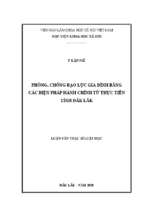 Phòng, chống bạo lực gia đình bằng các biện pháp hành chính từ thực tiễn tỉnh đắk lắk