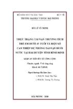 Thực trạng tai nạn thương tích trẻ em dưới 15 tuổi và một số can thiệp dự phòng tai nạn đuối nước tại hai huyện ở tỉnh bình định