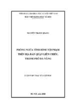 Phòng ngừa tình hình tội phạm trên địa bàn quận liên chiểu, thành phố đà nẵng