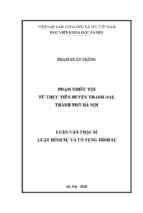 Phạm nhiều tội từ thực tiễn huyện thanh oai, thành phố hà nội