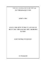 Quản lý nhà nước về trật tự, an toàn, xã hội từ thực tiễn quận hải châu, thành phố đà nẵng