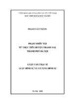 Phạm nhiều tội từ thực tiễn huyện thanh oai, thành phố hà nội