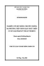 Nghiên cứu hệ thống truyền thông đa phương tiện thời gian thực trên cơ sở giải pháp kỹ thuật webrtc