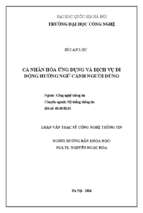 Cá nhân hóa ứng dụng và dịch vụ di động hướng ngữ cảnh người dùng