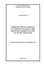 Nghiên cứu chế tạo và khảo sát tính chất của màng sắt điện không chứa chì bnkt pha tạp fe có cấu trúc micro nano