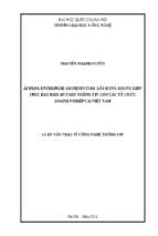 áp dụng enterprise architecture xây dựng khung kiến trúc bảo đảm an toàn thông tin cho các tổ chức doanh nghiệp tại việt nam