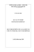Luận văn ngành quản trị nhân lực hoàn thiện hệ thống thù lao lao động tại công ty cổ phần hóa chất cơ bản miền nam
