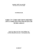 Nghiên cứu và phát triển phương pháp phân lớp lúa ở đồng bằng sông hồng sử dụng ảnh vệ tinh landsat 8