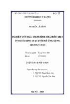 Nghiên cứu đặc điểm hình thái đầu mặt ở người kinh 18 25 tuổi để ứng dụng trong y học