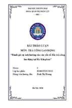 Thảo luận nhóm tmu trả công lao động đánh giá sự ảnh hưởng của các yếu tố đến trả công lao động tại my kingdom