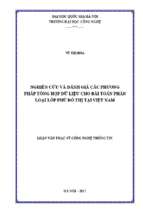 Nghiên cứu và đánh giá các phương pháp tổng hợp dữ liệu cho bài toán phân loại lớp phủ đô thị tại việt nam