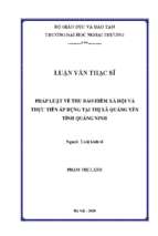 Pháp luật về thu bảo hiểm xã hội và thực tiễn áp dụng tại thị xã quảng yên tỉnh quảng ninh