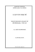 Thu hút khách du lịch quốc tế đến tỉnh bà rịa – vũng tàu