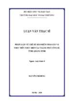 Pháp luật về chế độ bảo hiểm thai sản và thực tiễn thực hiện tại thành phố uông bí, tỉnh quảng ninh