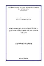 Nâng cao hiệu quả xử lý nợ xấu của công ty quản lý tài sản đối với các tổ chức tín dụng việt nam