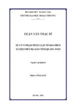 Xử lý vi phạm pháp luật về bảo hiểm xã hội trên địa bàn tỉnh quảng ninh