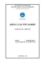 Hoàn thiện công tác kế toán doanh thu, chi phí và xác định kết quả kinh doanh tại công ty tnhh công nghiệp nặng doosan hải phòng, việt nam