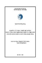 Nghiên cứu phát triển hệ thống phần cứng, phần mềm phát hiện và theo dõi chuyển động trên cơ sở công nghệ fpga