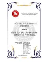 Phân tích báo cáo tài chính công ty cổ phần bibica