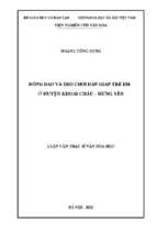 Luận văn thạc sĩ văn hóa học đồng dao và trò chơi dân gian trẻ em ở huyện khoái châu – hưng yên