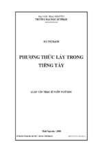 Phương thức láy trong tiếng tày