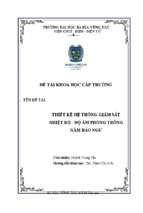 Thiết kế hệ thống giám sát nhiệt độ   độ ẩm phòng trồng nấm bào ngư