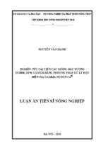 Nghiên cứu cải tiến các giống đậu tương dt2008, dt96 và đt26 bằng phương pháp xử lý đột biến tia gamma nguồn co60