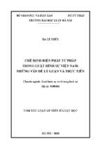 Chế định biện pháp tư pháp trong luật hình sự việt nam   những vấn đề lý luận và thực tiễn tt