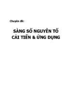 Chuyên đề môn tin học sàng số nguyên tố cải tiến & ứng dụng