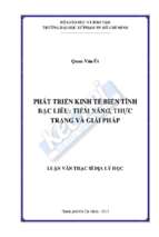 Phát triển kinh tế biển tỉnh bạc liêu   tiềm năng, thực trạng và giải pháp