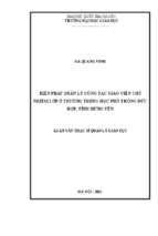 Biện pháp quản lý công tác giáo viên chủ nhiệm lớp ở trường trung học phổ thông đức hợp, hưng yên