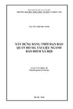 Xây dựng bảng thời hạn bảo quản hồ sơ, tài liệu ngành bảo hiểm xã hội​