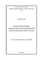 Hỗ trợ người lao động tại huyện đông anh, thành phố hà nội tham gia bảo hiểm xã hội tự nguyện​