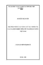 Giải pháp nâng cao năng lực tài chính của các doanh nghiệp niêm yết ngành xây dựng việt nam