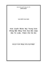 Giải quyết khiếu nại trong giải phóng mặt bằng trên địa bàn quận bắc từ liêm, thành phố hà nội