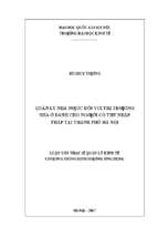 Quản 2 lý nhà nước đối với thị trường nhà ở dành cho người có thu nhập thấp tại thành phố hà nội