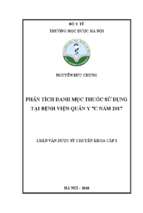 Phân tích danh mục thuốc sử dụng tại bệnh viện quân y 7c năm 2017