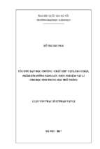 Tổ chức dạy học chương chất khí vật lí 10 cơ bản, nhằm bồi dưỡng năng lực thực nghiệm vật lí cho học sinh trung học phổ thông​