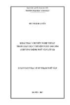 Khai thác chi tiết nghệ thuật trong dạy học truyện ngắn 1945 1954 (chương trình ngữ văn lớp 12)​