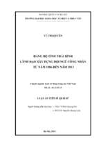 đảng bộ tỉnh thái bình lãnh đạo xây dựng đội ngũ công nhân từ năm 1986 đến năm 2013​