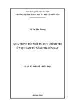 Quá trình đổi mới tư duy chính trị ở việt nam từ năm 1986 đến nay​