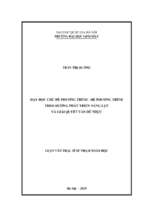 Dạy học chủ đề phương trình   hệ phương trình theo hướng phát triển năng lực và giải quyết vấn đề thực​