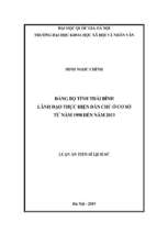 đảng bộ tỉnh thái bình lãnh đạo thực hiện dân chủ ở cơ sở từ năm 1998 đến năm 2013​