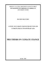 Luận án tiến sĩ nghiên cứu dự tính khí hậu và khí hậu tương tự ở khu vực đông nam á
