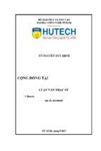 Nghiên cứu các yếu tố ảnh hưởng đến sự hài lòng của khách du lịch về chất lượng dịch vụ du lịch cộng đồng tại thành phố cần thơ​