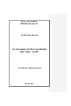 Xây dựng một số chủ đề dạy học tích hợp phần cơ học   vật lí 10​