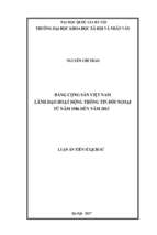 đảng cộng sản việt nam lãnh đạo hoạt động thông tin đối ngoại từ năm 1986 đến năm 2013​