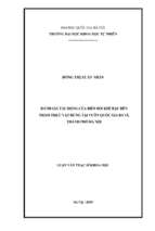 đánh giá tác động của biến đổi khí hậu đến thảm thực vật rừng tại vườn quốc gia ba vì, thành phố hà nội​