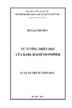 Tư tưởng triết học của karl raimund popper​